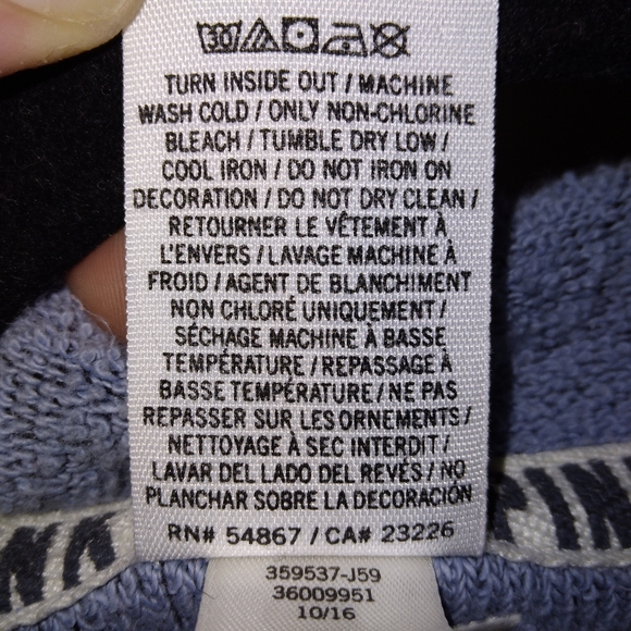 [SOLD] PINK Victoria's Secret Mock Neck Stadium Sweater in Blue - Picture 8 of 10